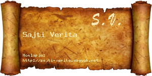 Sajti Verita névjegykártya